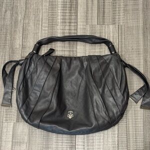 Bally Gun Metal Color Shoulder Bag